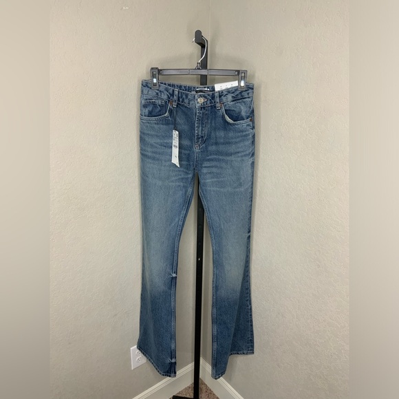 #67 NWT Zara Flare Pant Low-Rise Regular Length Size 4 - Picture 2 of 4
